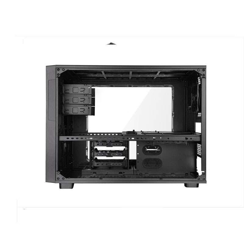 Tt(Thermaltake)Level 20 XT 黑色 卧式机箱(4面钢化玻璃/模组化设计/弹性安装/E-ATX主板