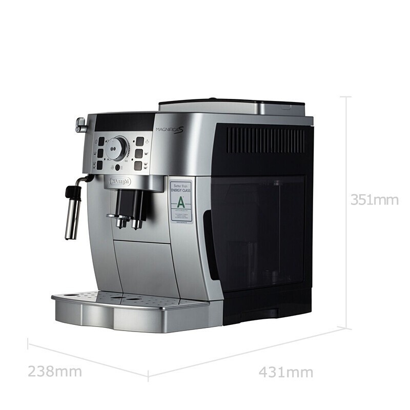 德龙(Delonghi)咖啡机 全自动咖啡机 欧洲原装进口 家用 自带打奶泡系统 ECAM22.110.SB高清大图