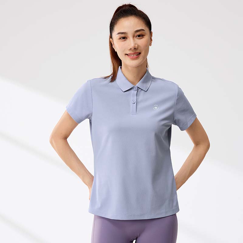 361°翻领T恤女夏季新款速干瑜伽健身运动服女士透气轻薄POLO衫662524105V高清大图