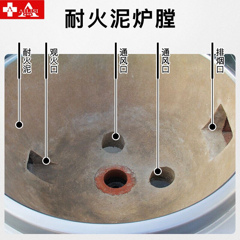埃利斯(AILISI)商用燃气天然气大锅灶带熄火保护 煤气灶液化气灶台猛火爆炒 0.6米大锅豪华款 RQ-600DHS