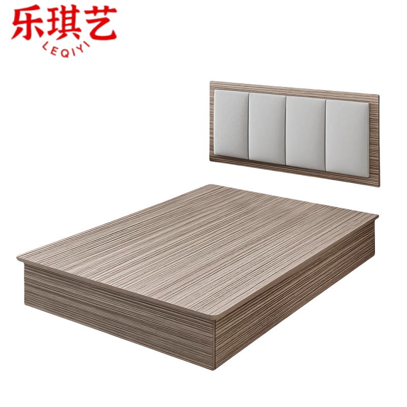 乐琪艺木质1.8米大床B08张高清大图