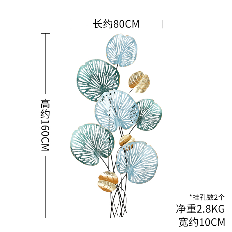 ins风房间客厅墙面装饰挂件 创意玄关墙壁挂饰 铁艺壁饰立体墙饰 三维工匠 《静》L(6月15日发货)高清大图