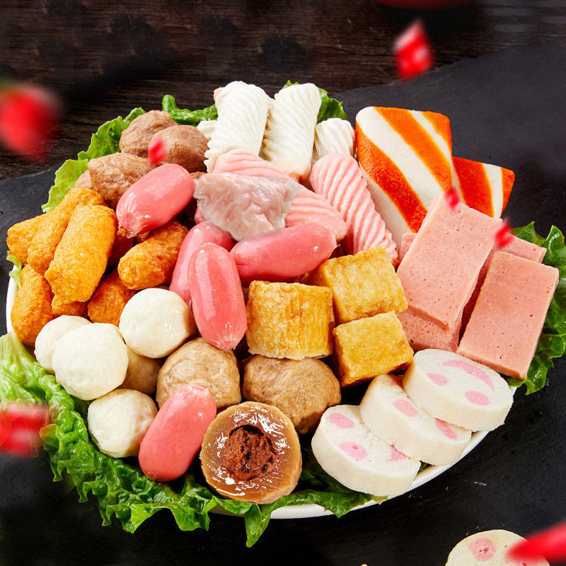 火锅丸子组合火锅食材牛肉丸关东煮鱼丸鱼豆腐