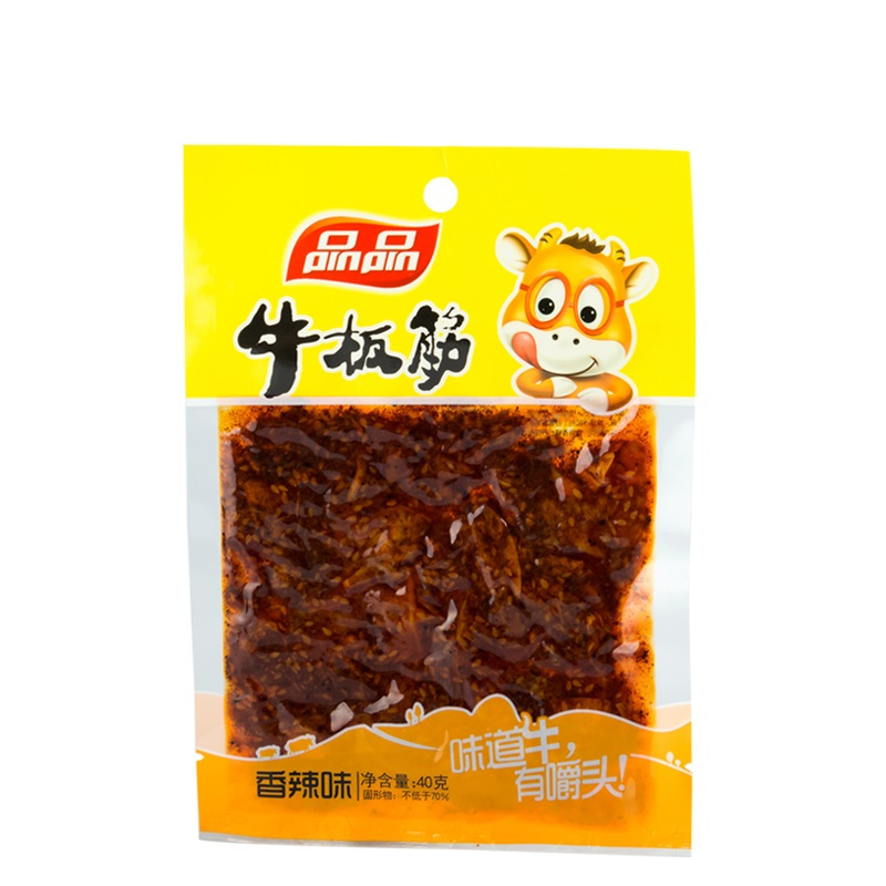 品品 牛板筋 爽口薄片 香辣味40g