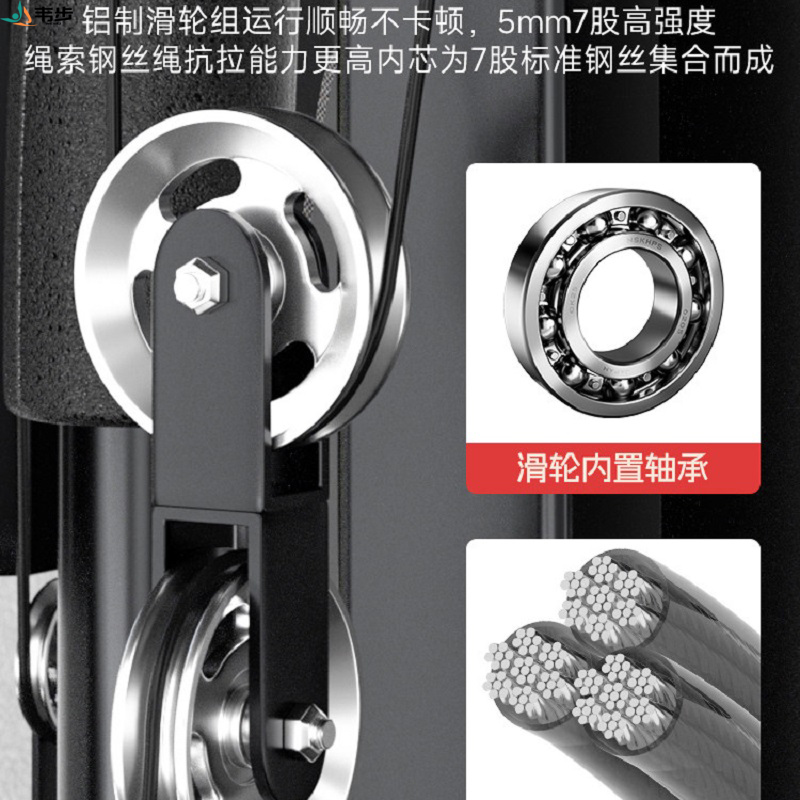 韦步K9史密斯机综合训练器龙门架健身家用多功能一体力量训练器械K9史密斯裸机(全系标配铝滑轮)高清大图