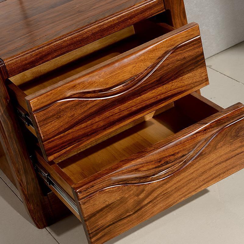 简约现代非洲乌金木床头柜 小柜子卧室储物柜床边柜收纳柜1009
