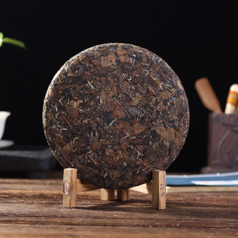 福建茶叶福鼎老白茶陈年茶饼清热降火寿眉大白茶350克/饼非礼盒装 一饼非礼盒