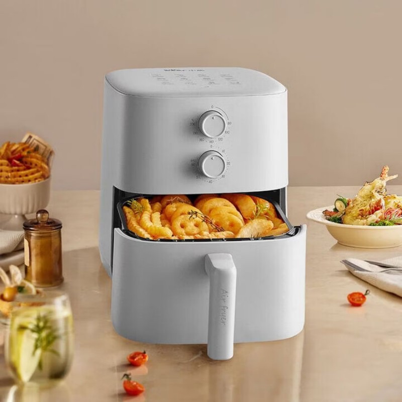 小熊(Bear)空气炸锅家用多功能5L微电脑触控微蒸汽嫩烤电炸锅 QZG-Z15B3白色高清大图