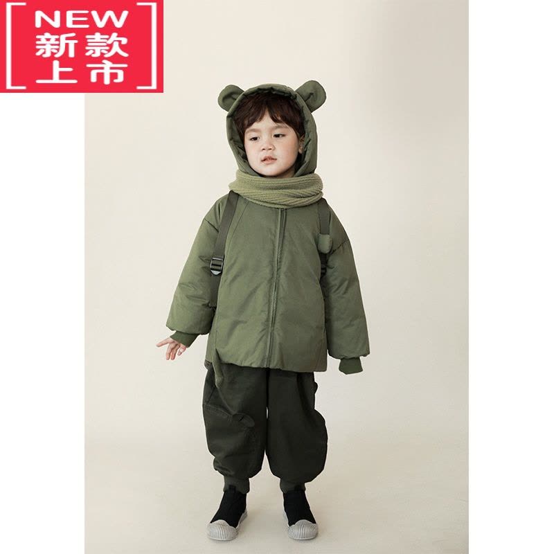 可莉允儿童棉服保暖2022新款洋气男童棉衣冬季加厚宝宝棉袄连帽外套图片