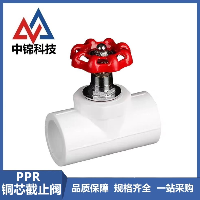 中锦科技 PPR铜芯截止阀PPR40mm (1.2寸)铜芯个高清大图
