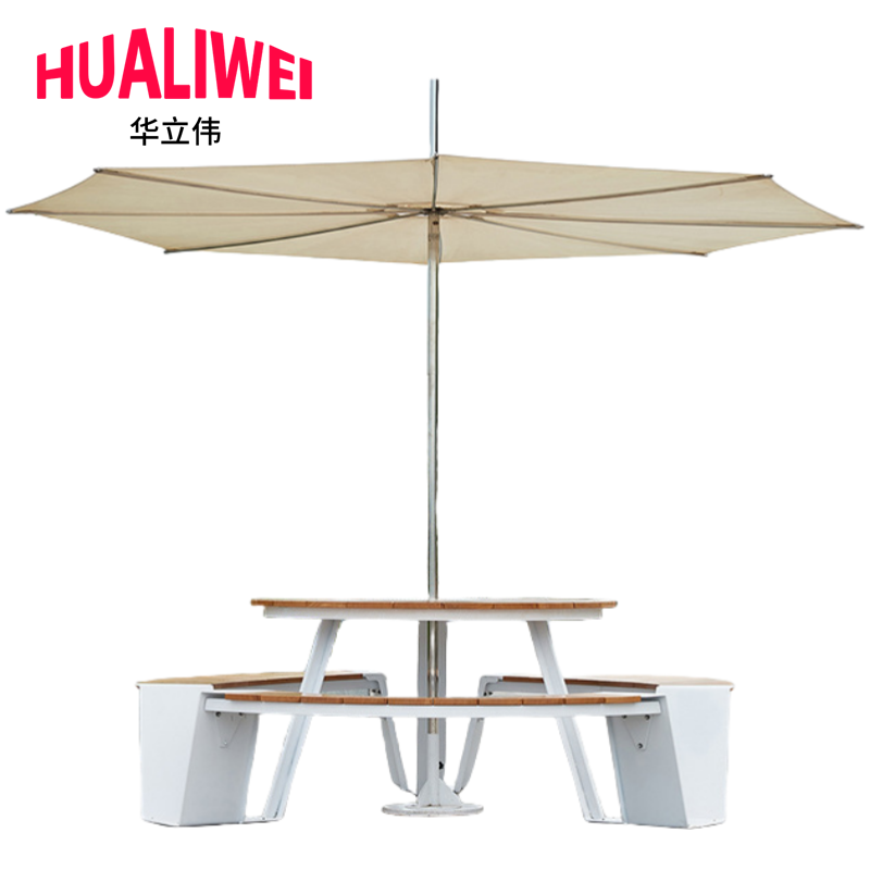 华立伟 户外桌椅+伞2.2m套