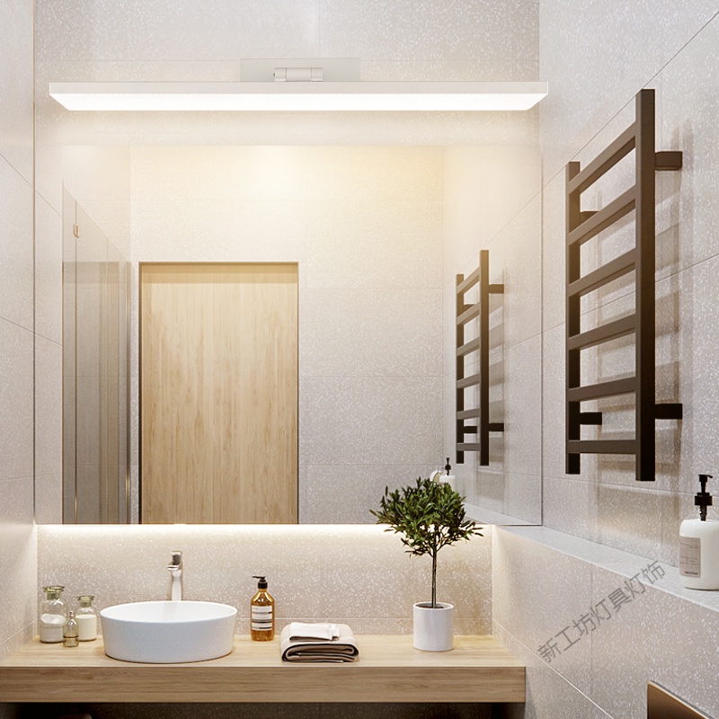 苏宁放心购 镜前灯LED浴室柜卫生间免打孔北欧镜柜梳妆现代简约厕所镜灯高清大图