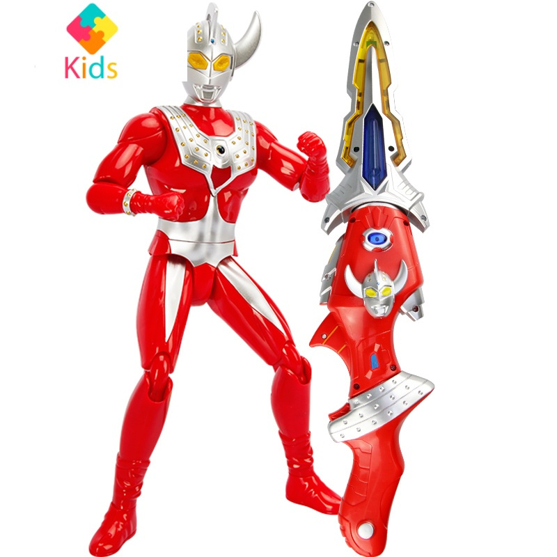 儿童奥特曼泰罗武器玩具大号变形声光枪剑刀男孩变身器手办全套装真智力 杰克奥特曼变形声光剑枪(送奥特蛋+召唤卡){动漫