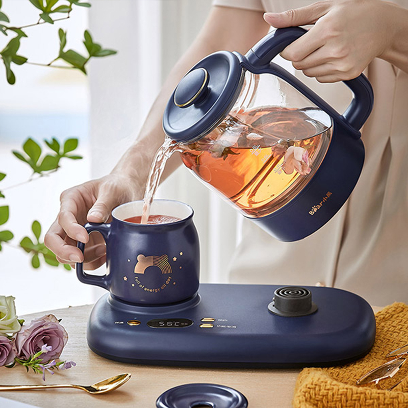 小熊(Bear)迷你养生壶养生杯mini烧水壶煮茶壶保温杯垫多功能花茶壶煮茶器电热水壶开水壶0.8升-YSH-C08V1