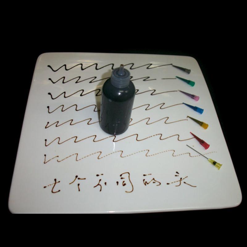 5个壶35个头果酱画壶送勾线笔果酱画瓶工具盒塑料手提小箱拉线壶创意