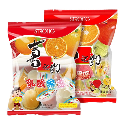喜之郎 果冻360g*4包 什锦味+乳酸味
