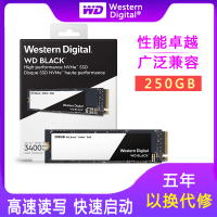 西部数据(WD) Black-3D版 250G M.2接口(NVMe协议) SSD高性能固态硬盘