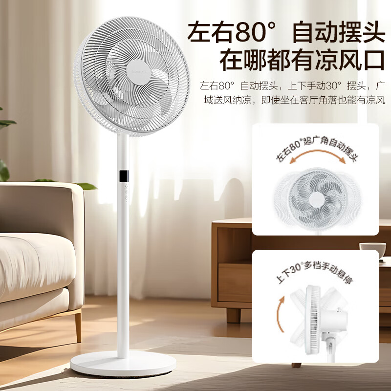 艾美特 FS35-SR101电风扇家用落地扇遥控14寸 语音智能落地扇高清大图