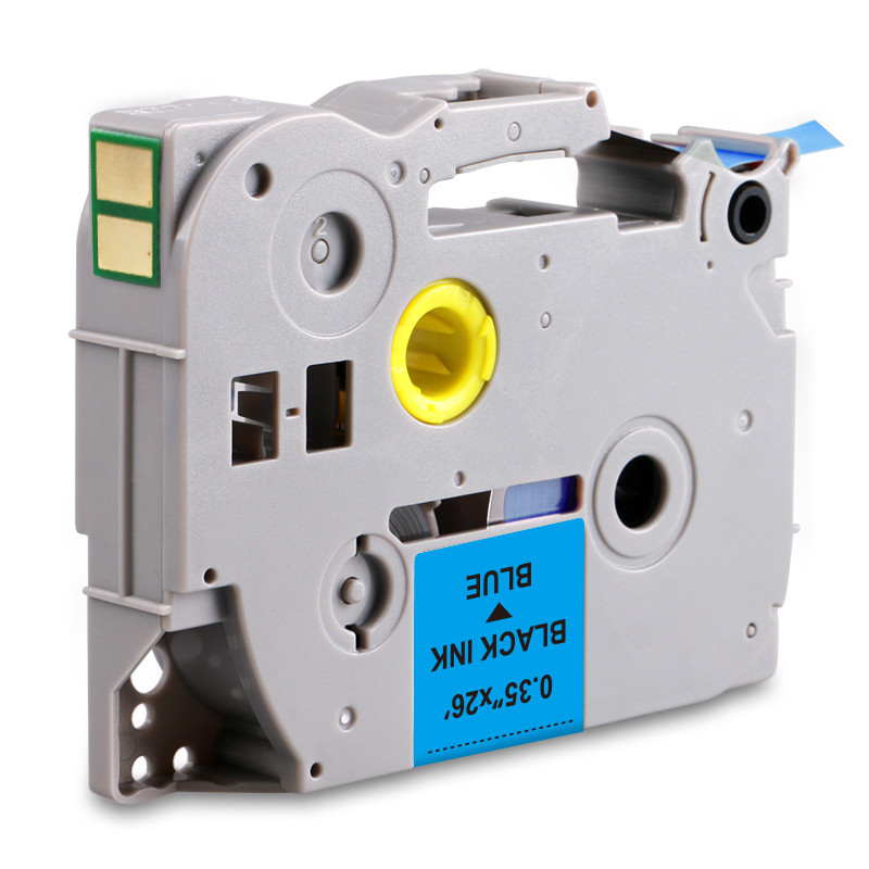 格之格ND-BR TZZ521P标签色带 带芯片适用兄弟PT-E115标签打印机色带 9mm*8m 蓝底黑字