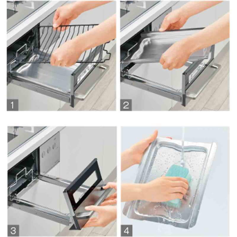 日本原装进口RINNAI/林内燃气灶电源款嵌入式烤箱灶DELICIA浅黑色RHS71W31E15VCASTW天然气