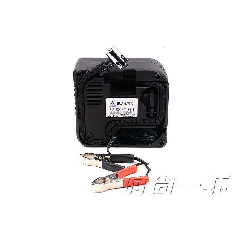 适用于车载汽车12V电动充气泵48V60V摩托电瓶车轮胎111B自动打气筒带表线