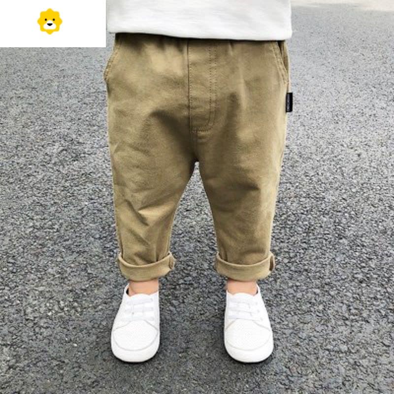喻娄男童休闲裤子2020秋装新款儿童萝卜裤小童韩版宝宝束脚工装长裤潮图片