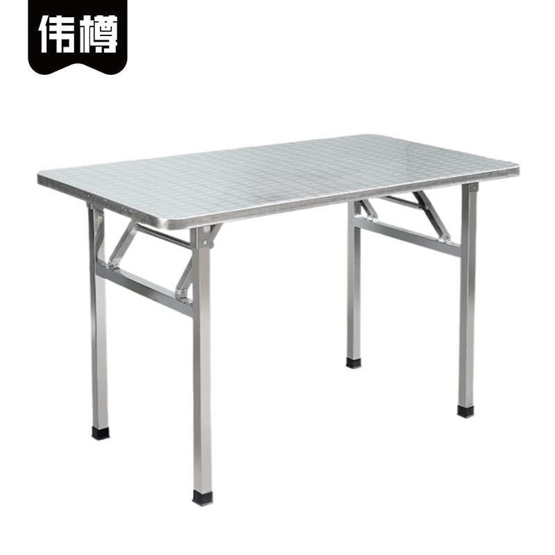 伟樽不锈钢餐桌120*80*72cm张高清大图