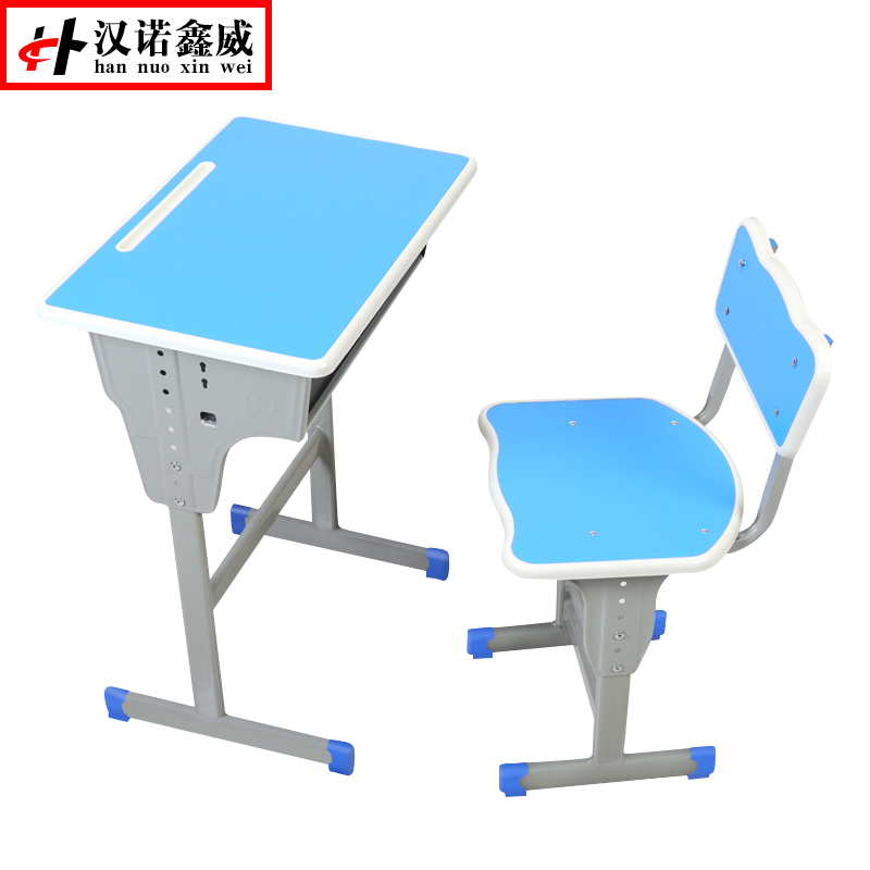 汉诺鑫威学生课桌椅儿童学习桌单人培训辅导补习班升降课桌椅学校写字课桌高清大图