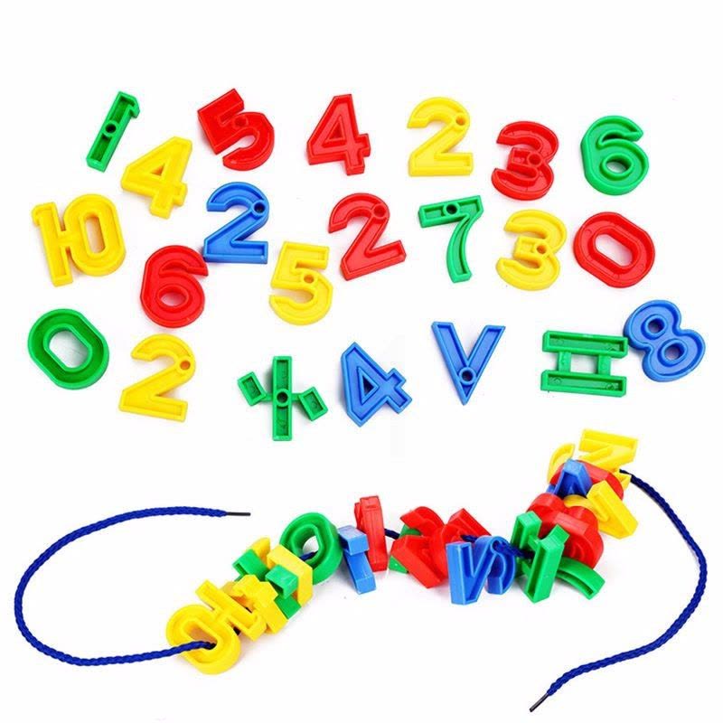 幼儿园婴幼儿童穿珠子女孩男宝宝1-2-3岁6串珠子玩具数字穿线积木图片