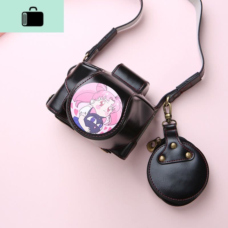 NEW LAKE佳能200D相机包可爱200D二代 M50 M6 M100 M200单肩包女单反卡通NEW L数码相机包图片