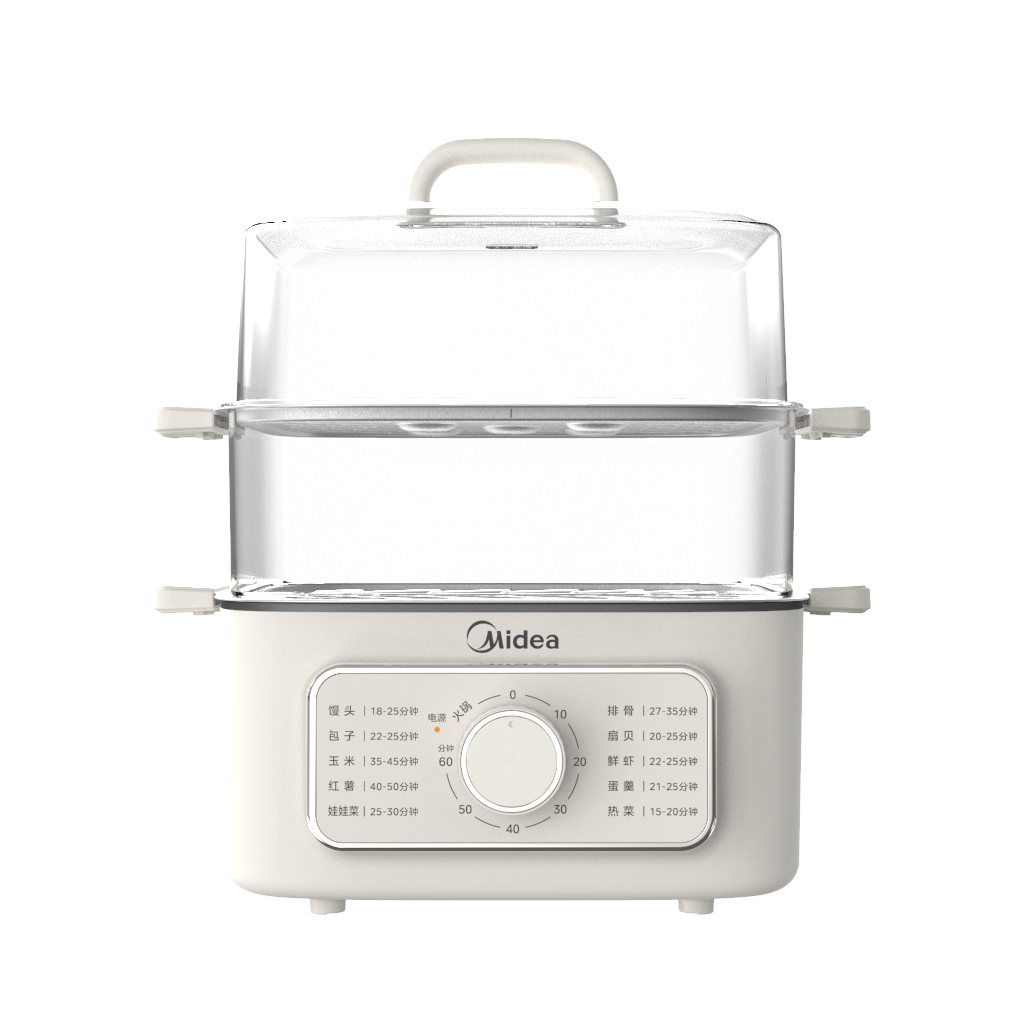美的(Midea)电蒸锅家用多功能炖蒸煮一体小煮锅多层早餐蒸笼蒸箱 MZ-ZGE2323Z02