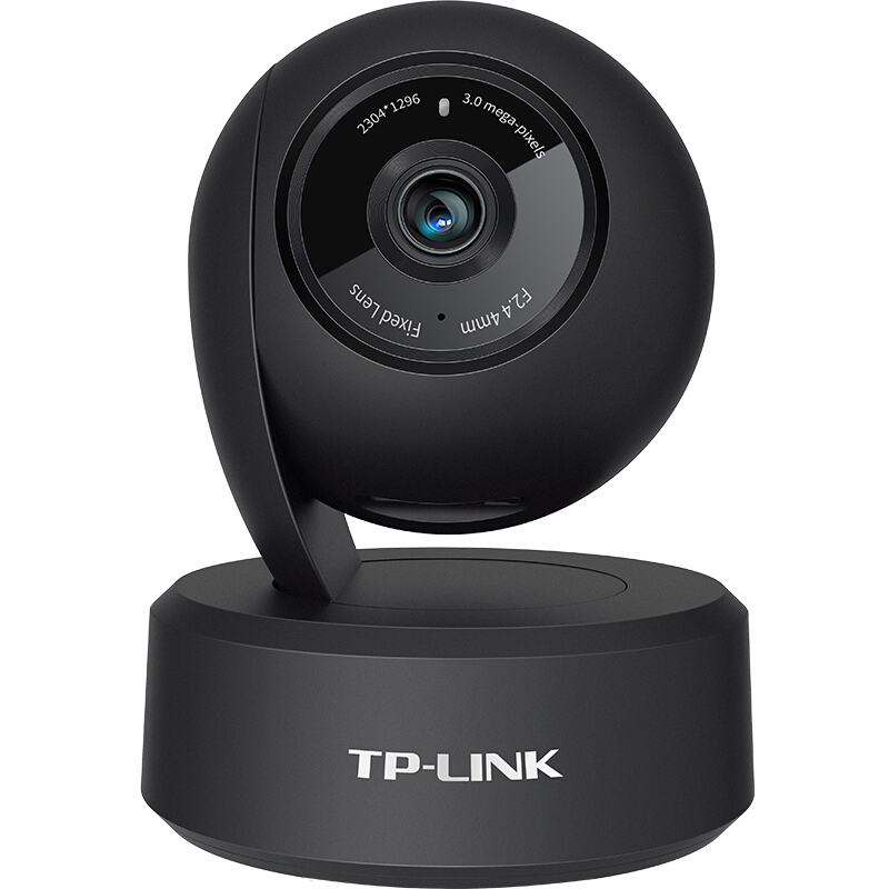 tp-link 无线监控摄像头 300万高清云台 tl-ipc43an-4 墨黑 家用网络