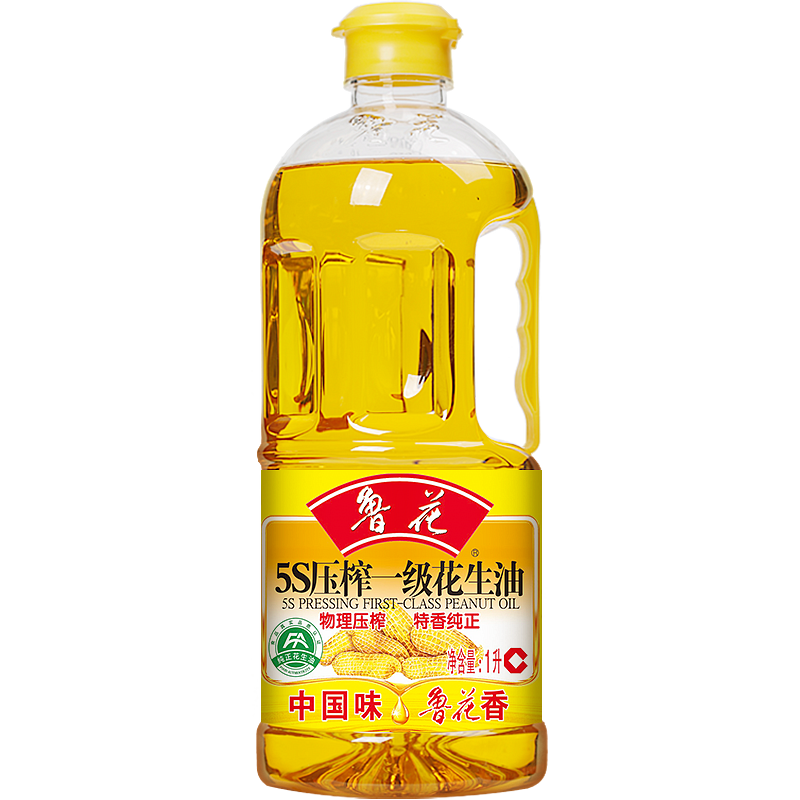 鲁花5S压榨一级花生油1L*1瓶装食用油家用健康厨房小瓶食用油高清大图