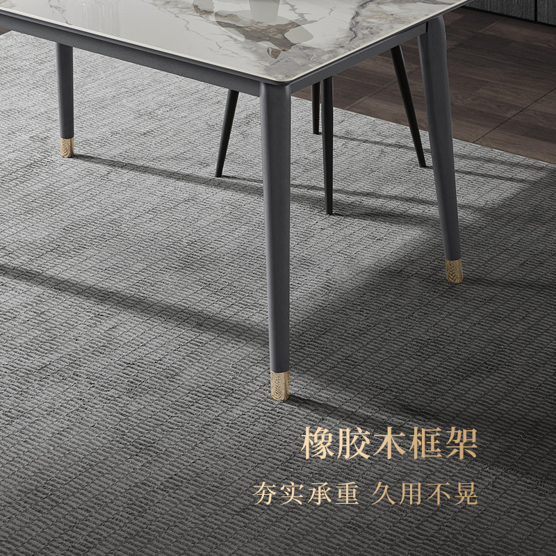 顾家家居现代简约岩板餐桌意式轻奢饭桌家用小户型餐桌椅PT7023T \15天发货