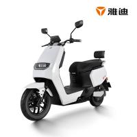 雅迪电动车莱昂时尚代步车男女通勤60V32A成人轻便(升级轻摩版) 丝绸白