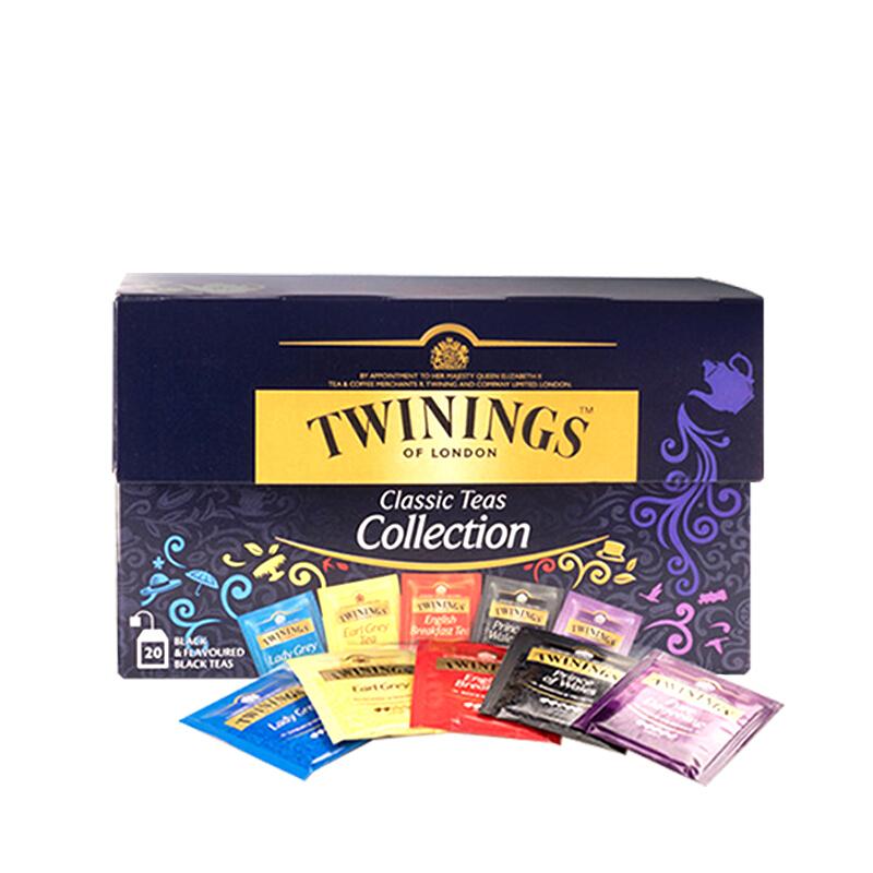 英国川宁(TWININGS) 红茶精选装20包*2g 波兰进口茶叶袋泡茶包