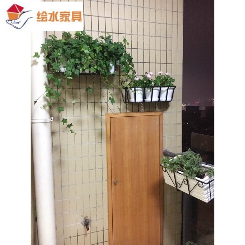铁艺壁挂花盆阳台花架外墙装饰花篮户外上墙置物架绿萝花架现货
