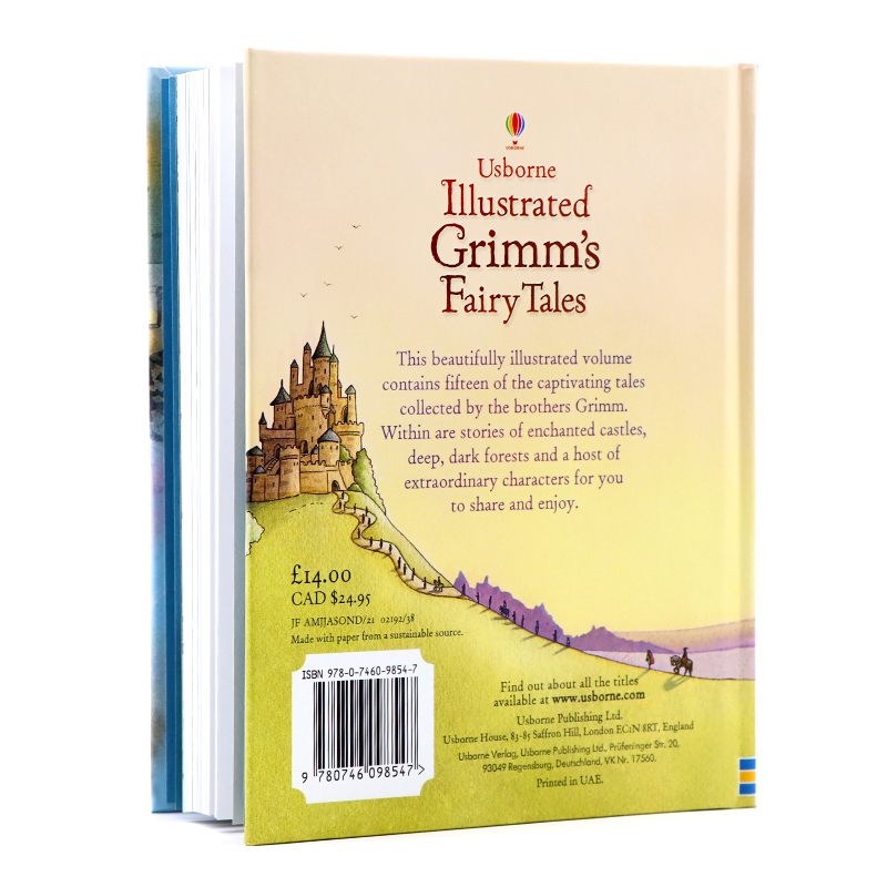 [正版]格林童话精装插画版 Usborne Illustrated Grimm’s Fairy Tales 英文原版绘高清大图