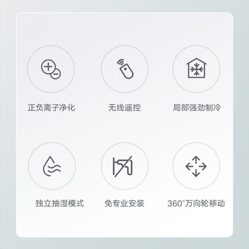 美的(Midea)移动空调1匹单冷家用厨房空调一体机免安装立式空调柜机 1匹 KY-25/N1Y-PH