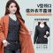 秋冬羽绒棉服女短款内胆2021新款小棉袄加绒加厚妈妈装中老年外套 酒红色 加绒 M 建议80-95斤