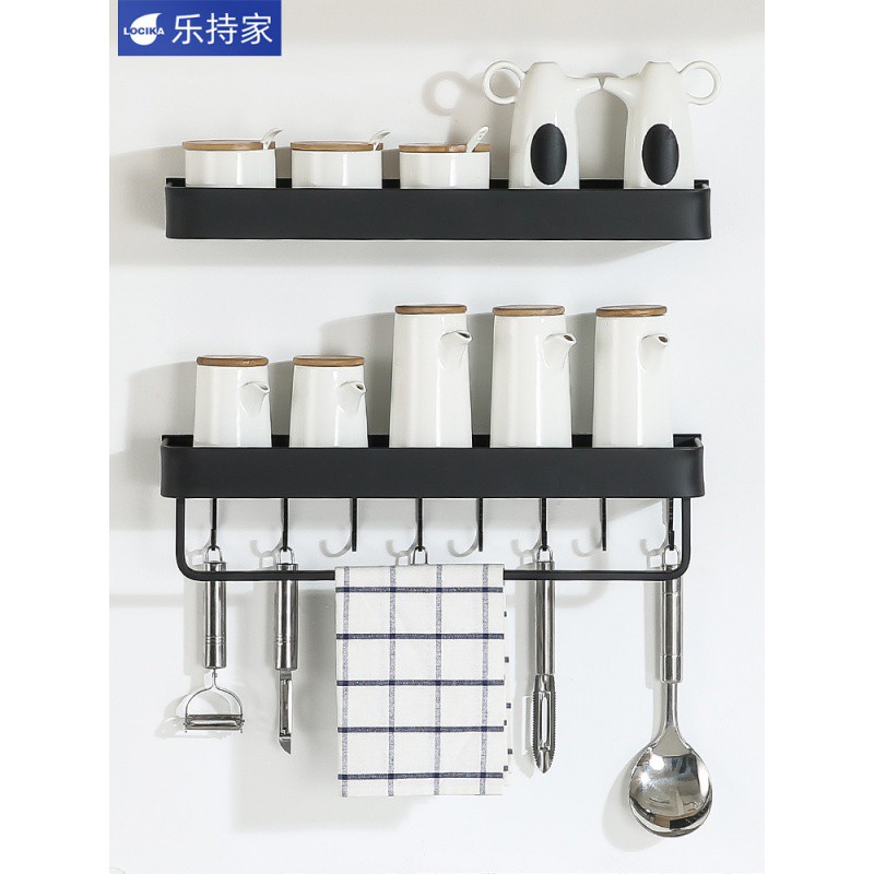 厨房置物架免打孔壁挂式家用调味料用品大全窗台挂架收纳墙上收纳层架 三维工匠高清大图
