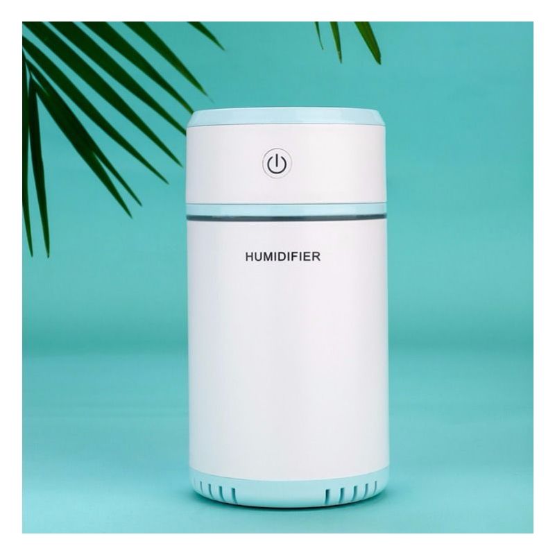 抖音同款抽拉迷你加湿器创意夜灯usb静音家用车载空气补水喷雾|蓝色