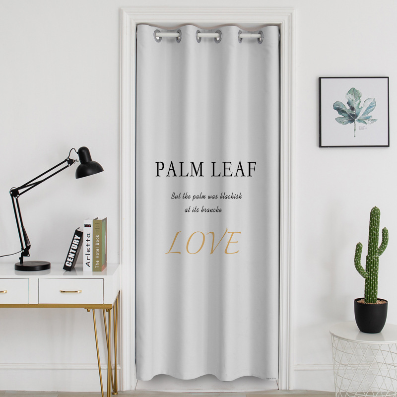 幸福派 门帘隔断帘免打孔家用卧室卫生间厨房柜子遮挡布帘子北欧风门帘布艺遮挡窗帘隔断帘帘子家用卧室厨房卫生间夏季防蚊门帘 Y5H小清新 宽120*高200cm（门宽60-80cm）