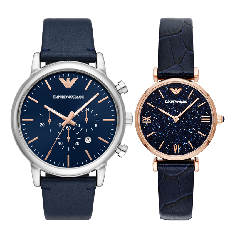 emporioarmani阿玛尼情侣手表时尚男女情侣款腕表一对送女友情人节