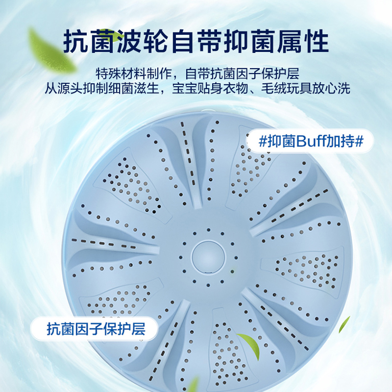 海尔(Haier)8公斤 家用 全自动波轮洗衣机 自编程 洗漂脱可调 政府补贴 清新换风XQB80-Z10B0高清大图