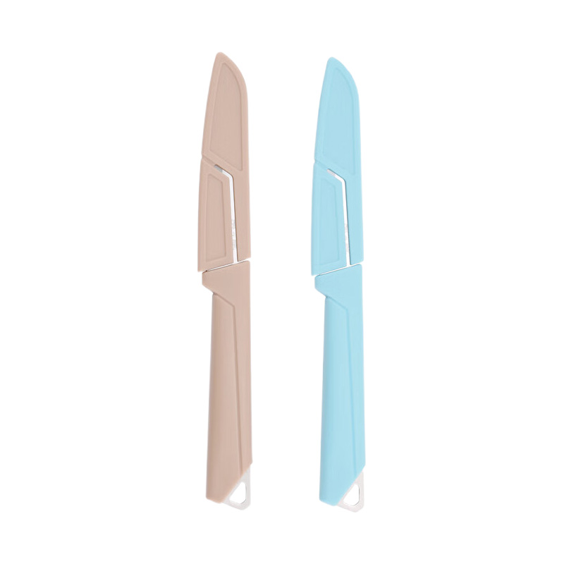 张小泉水果刀90mm挂式炫彩初系列D21310200(颜色随机)