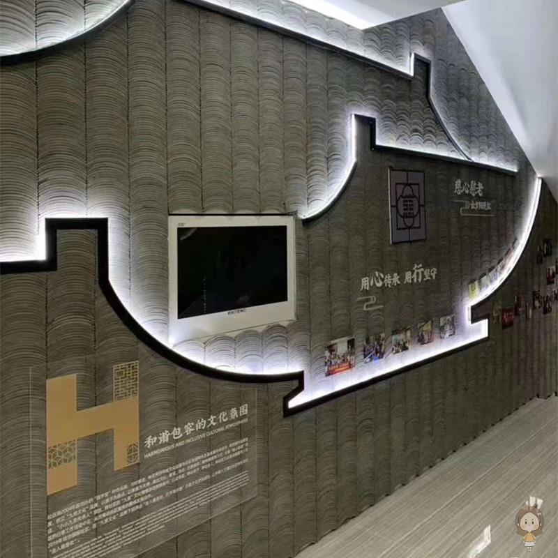 浅灰色 装饰立瓦铺地瓦条窗花瓦片室内外背景墙装饰瓦半圆瓦仿古瓦条青瓦