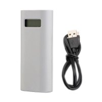 白色E4S+线 2节18650充电器移动电源盒免焊接拆卸diy充电宝换电池接太阳能板