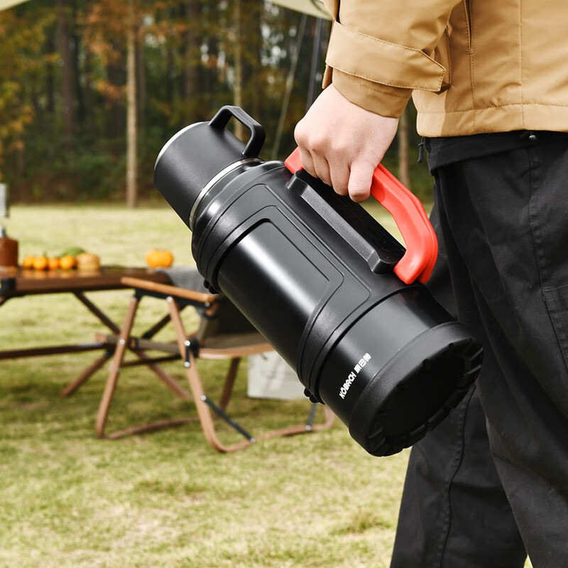 康巴赫登峰系列运动壶大容量不锈钢户外旅行壶车载便携真空保温壶