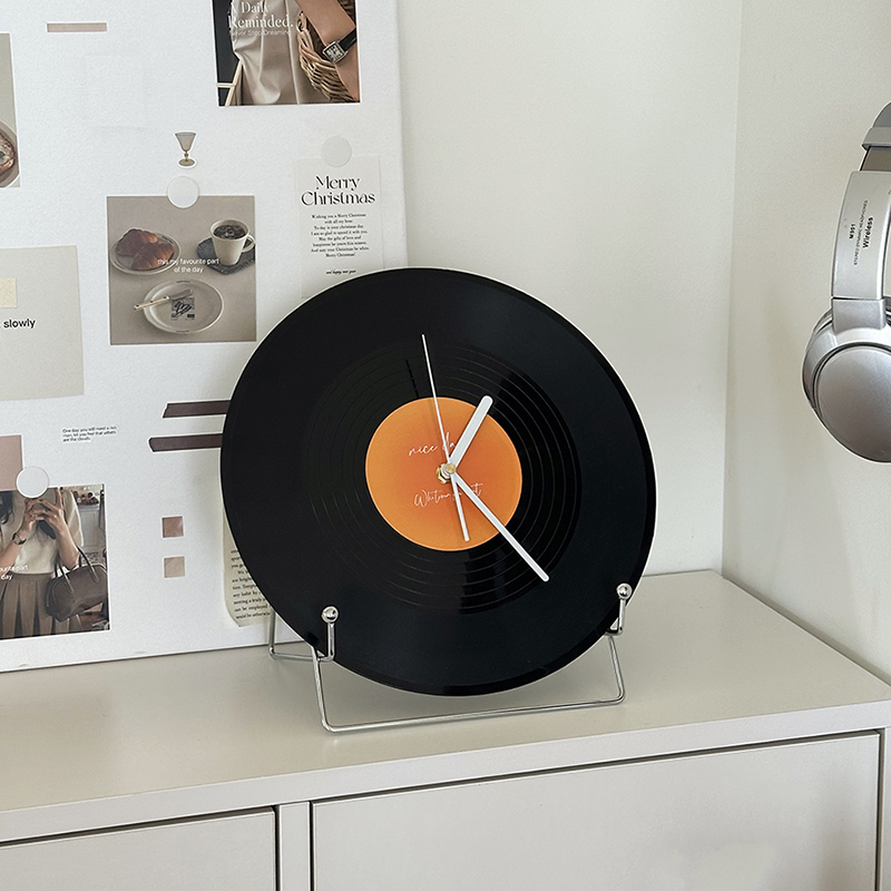 复古黑胶唱片创意客厅办公室书桌桌面摆件酒柜电视墙面装饰高清大图